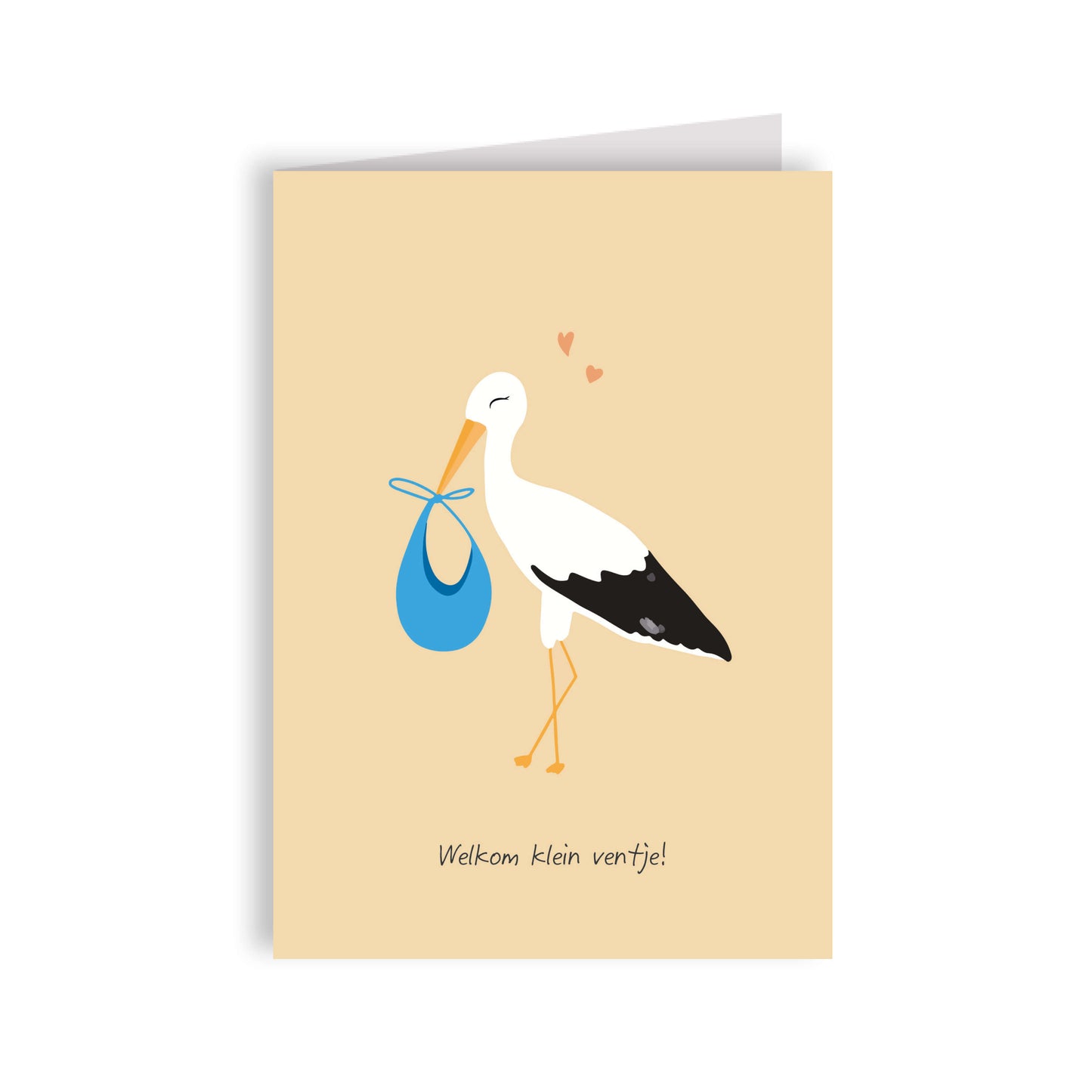 Wenskaart geboorte - Ooievaar jongen