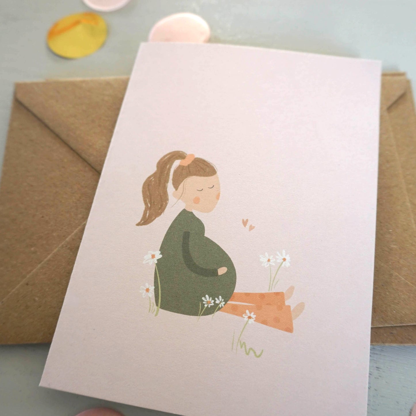 Wenskaart zwanger / verlof