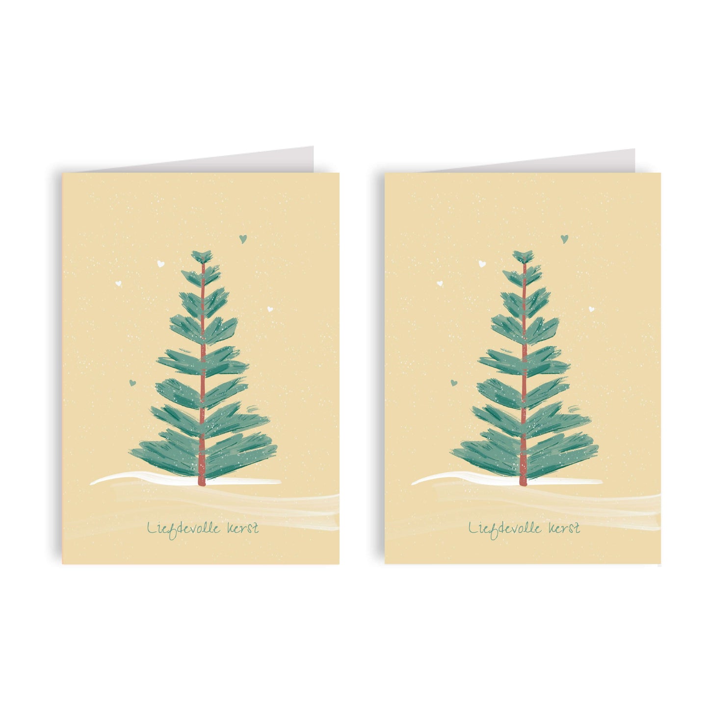 Kerstkaarten set (10 stuks) - Kerstboom