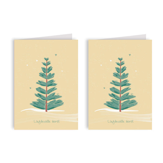 Kerstkaarten set (10 stuks) - Kerstboom