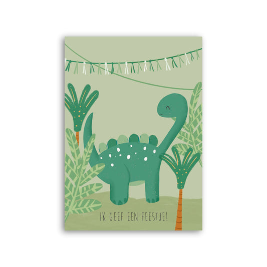 Uitnodiging kinderfeestje - Dino (6 stuks)