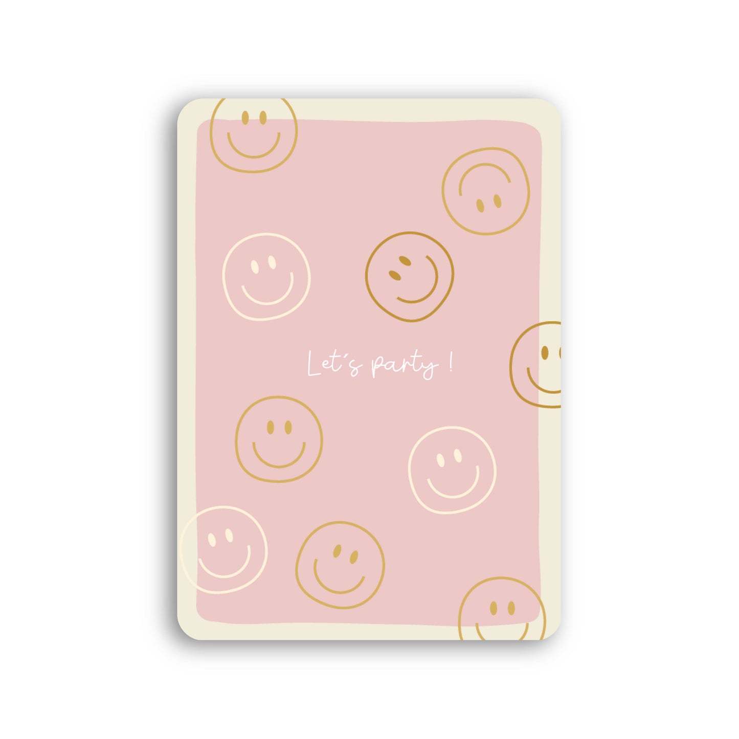 Uitnodiging kinderfeestje - Smiley (6 stuks)
