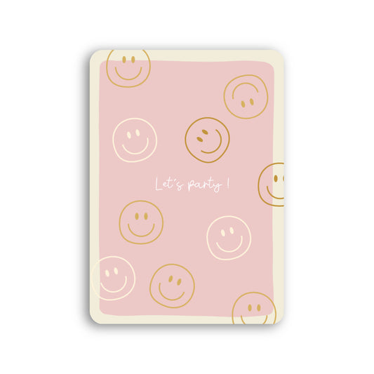 Uitnodiging kinderfeestje - Smiley (6 stuks)