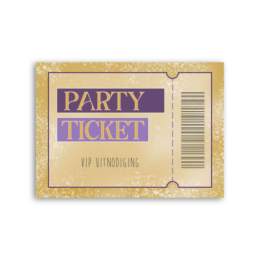 Uitnodiging kinderfeestje - Party ticket (6 stuks)