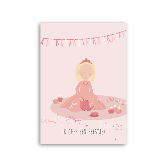 Uitnodiging kinderfeestje meisje - Prinsessen (6 stuks)