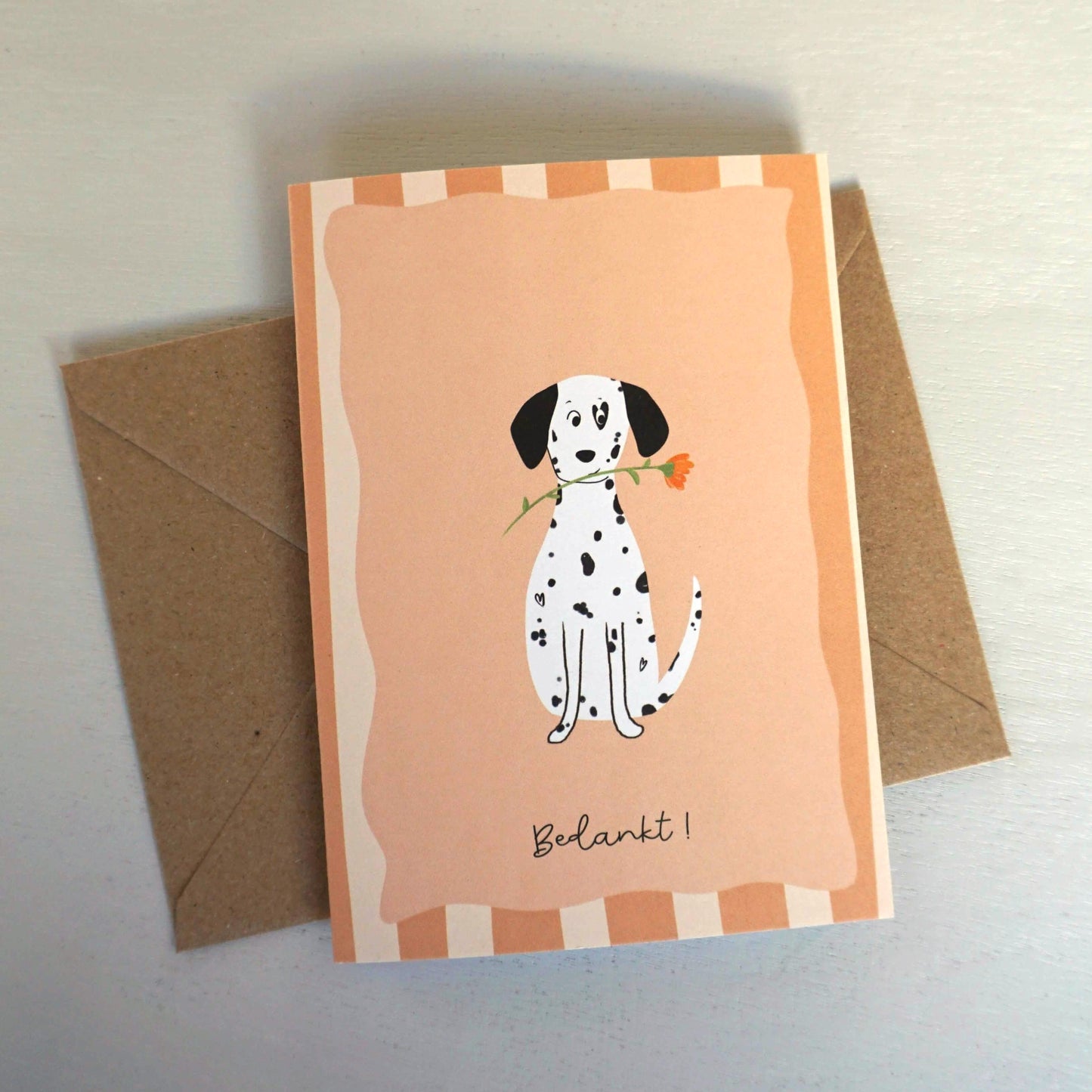 Wenskaart hond - Bedankt