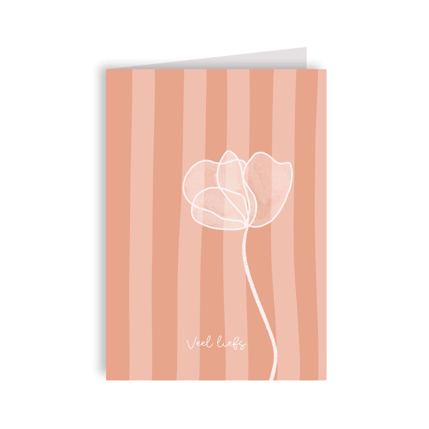 Wenskaart bloemen - Liefs