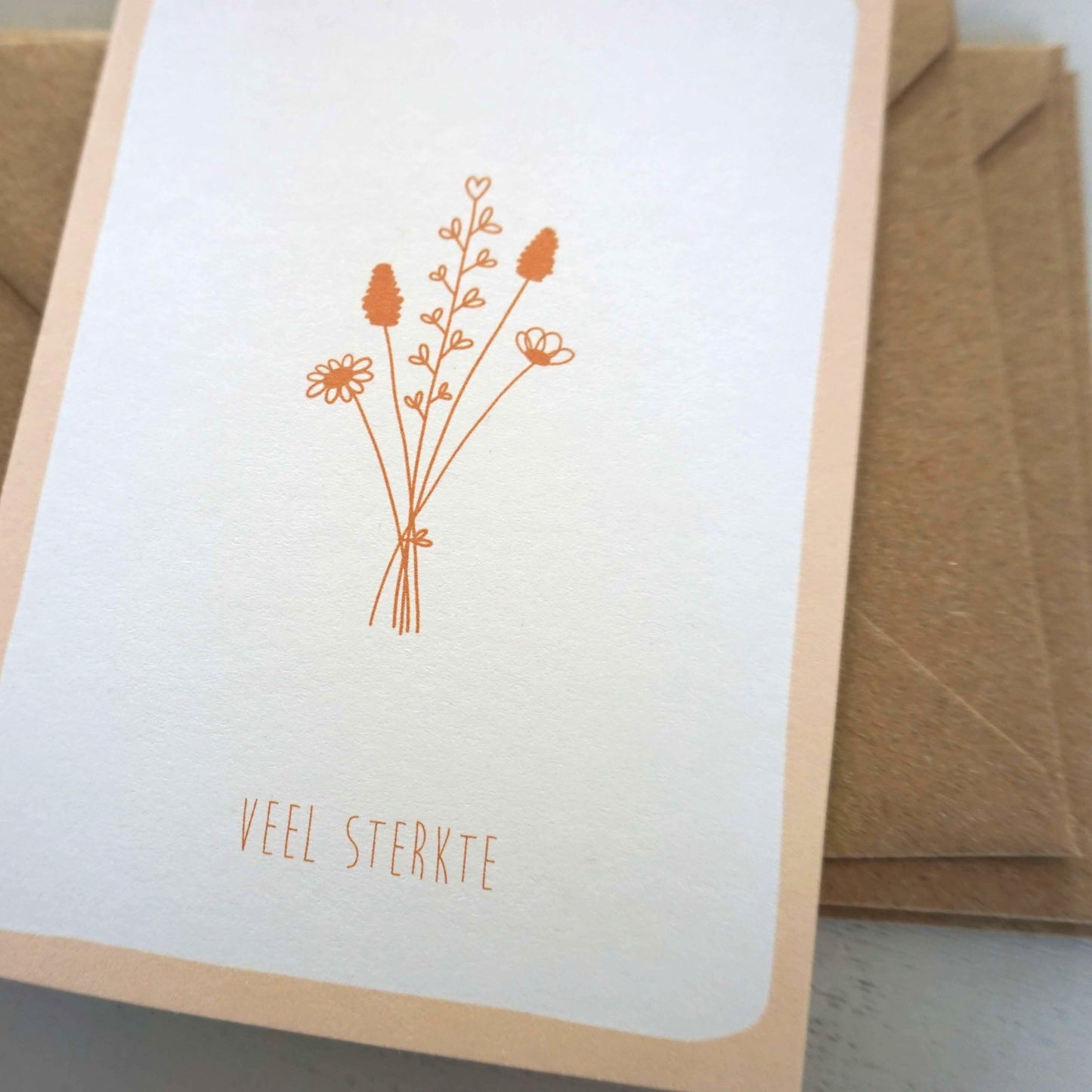 Wenskaart bloemen - Sterkte
